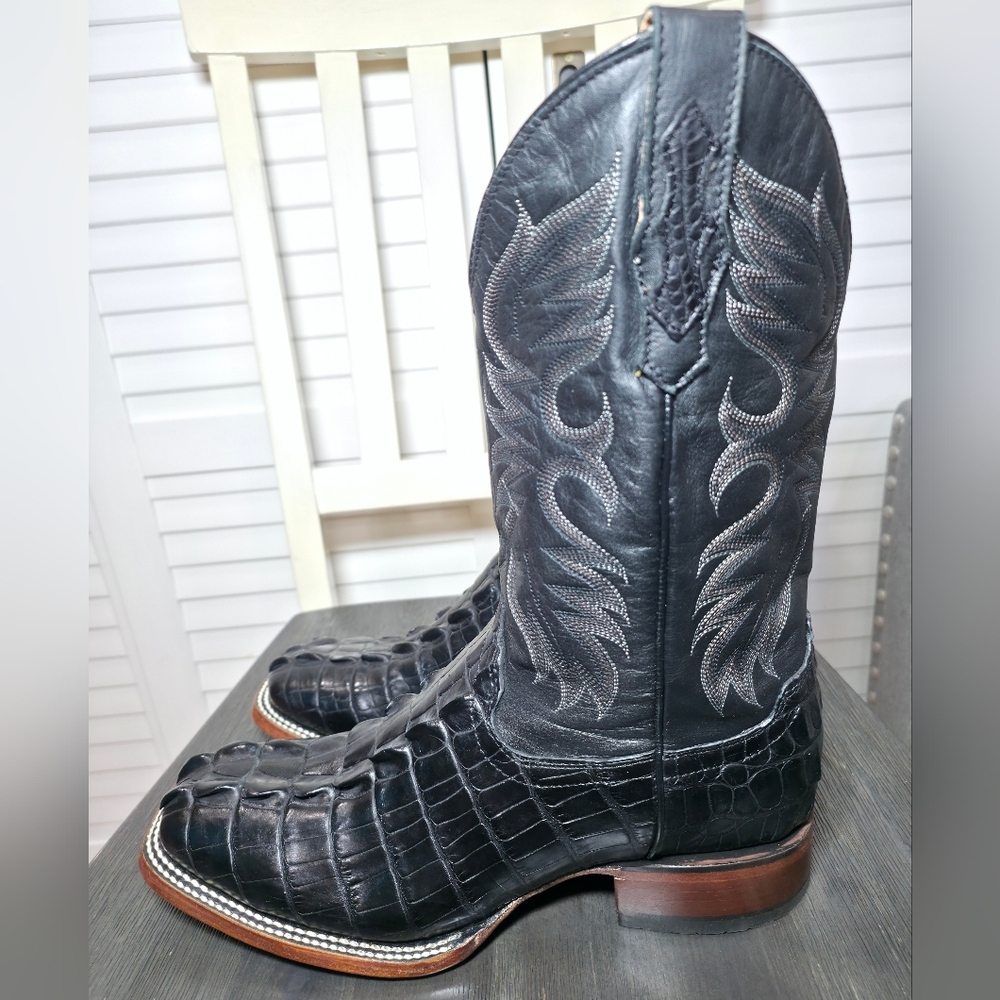 Cody James Exotic Alligator Western Boot Broad Square Toe BECJDD24-06 Men Sz 9.5
